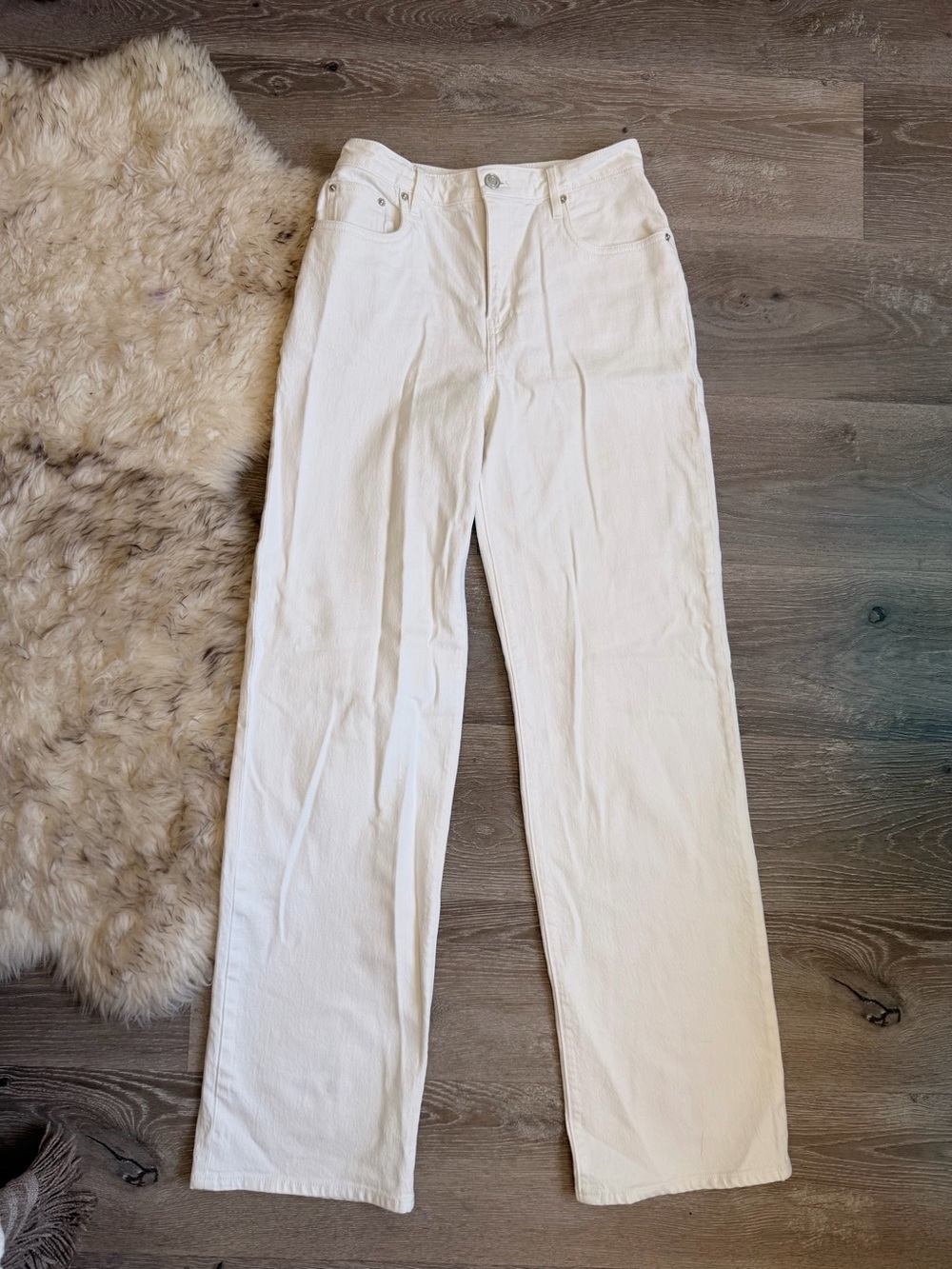 Derek Lam Classic White Straight-Leg Jeans